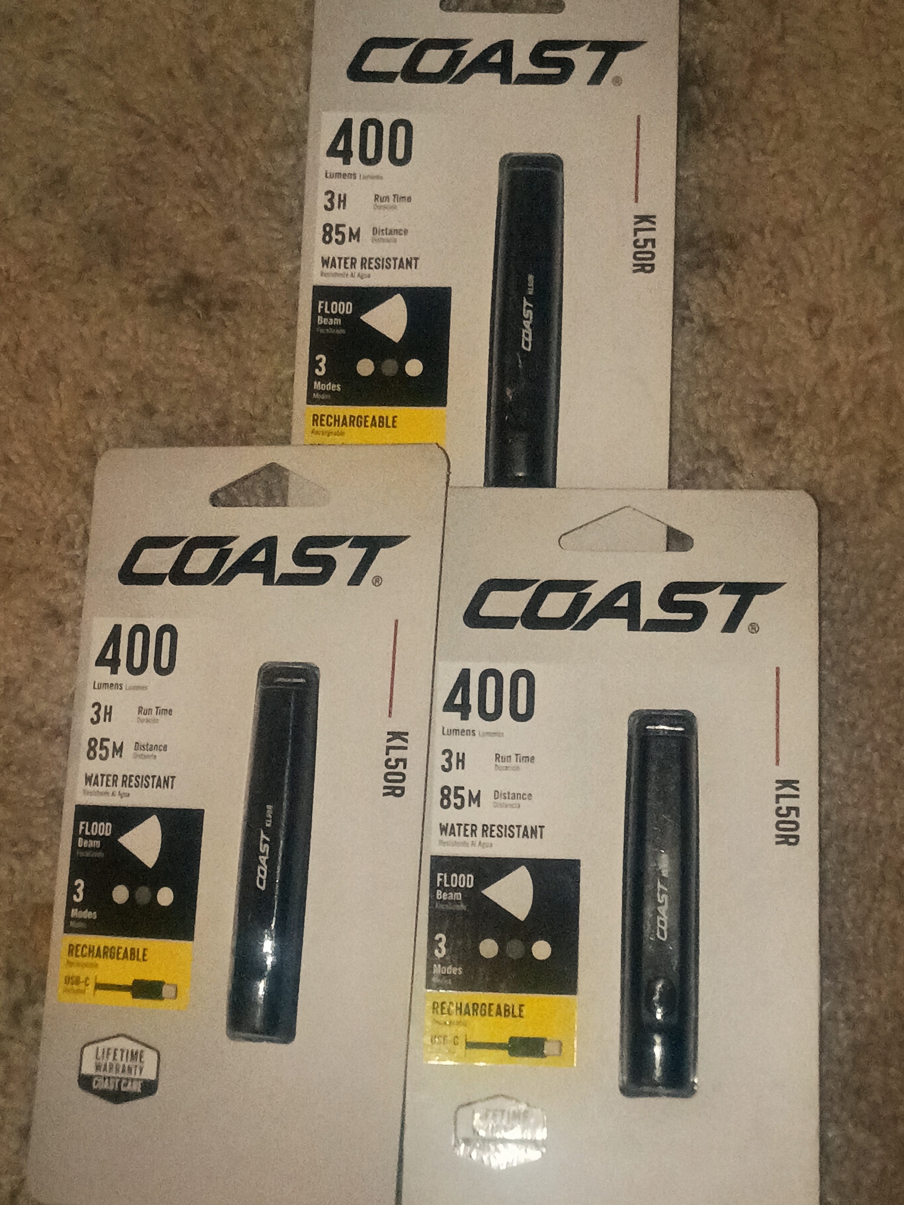 Coast rechargeable flashlight